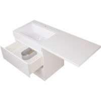 Тумба под раковину Style Line Даллас Люкс Plus 130 СС-00002352 подвесная Белая — фото 3, Мебель для ванной