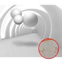 Фреска Ortograf 3D 33747 Фактура бархат золото FX-G Флизелин (3,2*2,7) Белый, Абстракция — фото 1, Фрески
