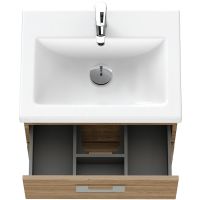 Тумба под раковину Cersanit Lara 60 64134 подвесная Орех — фото 7, Тумбы под раковину