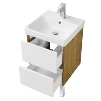 Тумба под раковину Aquaton Сканди 45 1A251601SDZ90 подвесная Белый Дуб рустикальный — фото 3, Тумбы под раковину