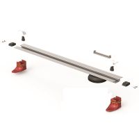 Душевой лоток Berges Super Line 650 090081 с решеткой Хром матовый — фото 4, Душевые лотки