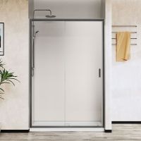 Душевая дверь Vincea City 120 VDS-5CT120CLGM профиль Вороненая сталь стекло прозрачное — фото 1, Раздвижные душевые двери