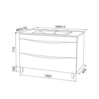 Тумба с раковиной Iddis Cloud 100 CLO10WFi95K Белая — фото 6, Тумбы с раковиной