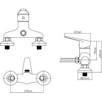 Смеситель для душа Ростовская Мануфактура Сантехники Boou B8282-4A Хром — фото 2, Смесители