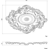 Розетка потолочная Европласт 1.56.029 767x45x532 мм — фото 3, Розетки потолочные