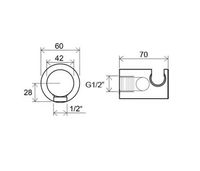 Шланговое подключение Ravak 706.00 X07P206 Хром — фото 3, Душевое оборудование. Душевая программа