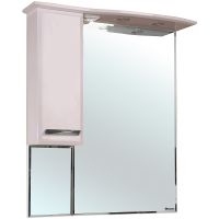 Зеркало со шкафом Bellezza Балтика 90 4618915002079 с подсветкой L Бежевое — фото 1, Мебель для ванной