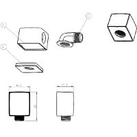 Шланговое подключение Aquanet Square AF000-10C 252254 Хром — фото 2, Шланговые подключения