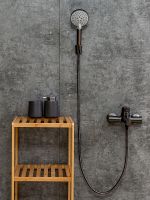 Комплект смесителей Orange Tony M54-311gr Графит — фото 2, Готовые комплекты для ванной комнаты