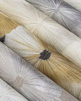 Обои Solo Wagasa SL8909-21 Винил на флизелине (1,06*10) Серый/Бежевый/Серебряный, Абстракция/Цветы — фото 3, Обои для стен