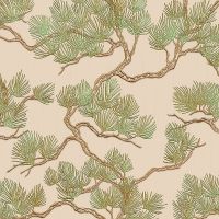 Обои Alessandro Allori Four Seasons 1602-4 Винил на флизелине (1,06*10) Зеленый/Бежевый, Деревья — фото 1, Обои для стен