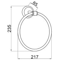 Кольцо для полотенец Boheme Vogue Nero 10185 Хром — фото 2, Полотенцедержатели