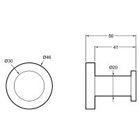 Крючок Jacob Delafon Classique E77826-CP Хром — фото 3, Крючки для полотенец