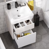 Тумба под раковину Aquaton Верди PRO 50 1A195901VDAV0 подвесная Белый Ясень фабрик — фото 4, Тумбы под раковину