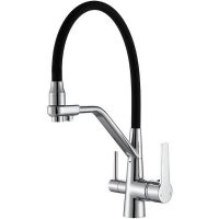 Смеситель для кухни Viko V-5512 Хром Черный — фото 1, Смесители для кухни