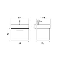 Товар: Тумба под раковину Creto Milano 60 5-1376CH подвесная Charleston - фото 4 Тумба под раковину Creto Milano 60 5-1376CH подвесная Charleston — фото 4, Тумбы под раковину