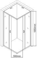 Душевой уголок Aquanet SE-900S 90x90 270063 профиль Хром стекло прозрачное — фото 11, Квадратные душевые уголки
