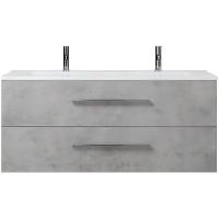 Тумба под раковину Creto Ares 120 10-1111B подвесная Beton — фото 1, Тумбы под раковину