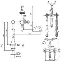 Товар: Смеситель для ванны Cezares Lord LORD-VDP2-03/24-M Золото 24 карат - фото 2 Смеситель для ванны Cezares Lord LORD-VDP2-03/24-M Золото 24 карат — фото 2, Смесители