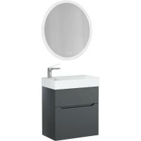 Товар: Тумба под раковину Jorno Folk 55 Folk.01.55/P/A/JR подвесная Антрацит - фото 2 Тумба под раковину Jorno Folk 55 Folk.01.55/P/A/JR подвесная Антрацит — фото 2, Тумбы под раковину