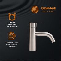 Смеситель для раковины Orange Steel M99-021ni Никель — фото 7, Смесители для раковины