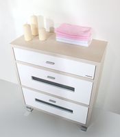 Комод Бриклаер Бали 70 4627125412059 Светлая лиственница Белый глянцевый — фото 2, Мебель для ванной