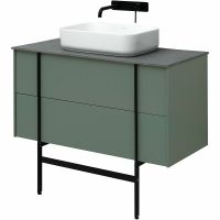 Тумба под раковину Allen Brau Reality 100 1.32007.CGM подвесная Олива матовая — фото 29, Тумбы под раковину