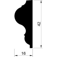 Молдинг Evrowood M03 2000x42x16 мм — фото 5, Молдинги