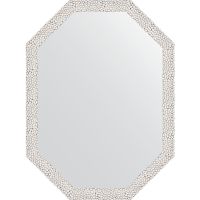Зеркало Evoform Octagon 58x78 BY 7003 в багетной раме - Чеканка белая 46 мм — фото 1, Мебель для ванной