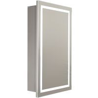 Зеркальный шкаф Silver Mirrors Hamburg White 46 LED-00002670 с подсветкой Белый с механическим выключателем — фото 1, Зеркальные шкафы в ванную