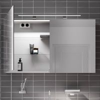 Зеркальный шкаф Emco Asis mee 120 9498 050 53 с подсветкой Серебро — фото 3, Мебель для ванной