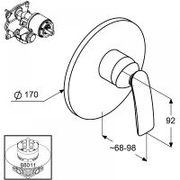 Смеситель для душа Kludi Balance 526550575 Хром — фото 3, Смесители