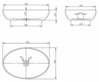 Раковина-чаша Abber Kristall 60 AT2801Onyx Черная — фото 6, Раковины накладные