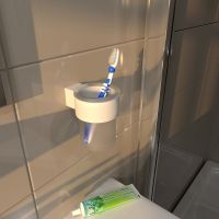 Стакан для зубных щеток Altasan Лотос ЛТ41БМ Белый матовый — фото 2, Мыльницы