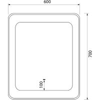 Зеркало Iddis Esper 60 ESP6000i98 с подсветкой Белое матовое c сенсорным выключателем и диммером — фото 9, Зеркала в ванную комнату