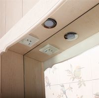 Товар: Зеркало Бриклаер Кантри 65 4627125413605 с подсветкой Бежевый дуб прованс - фото 4 Зеркало Бриклаер Кантри 65 4627125413605 с подсветкой Бежевый дуб прованс — фото 4, Мебель для ванной