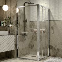 Товар: Душевой уголок Grossman Alba 90х90 GR-9090Al1 профиль Хром стекло прозрачное - фото 4 Душевой уголок Grossman Alba 90х90 GR-9090Al1 профиль Хром стекло прозрачное — фото 4, Квадратные душевые уголки