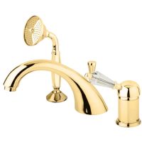 Смеситель на борт ванны Cezares Vintage VINTAGE-BVDM-03/24-Sw Золото 24 карат — фото 1, Смесители на борт ванны