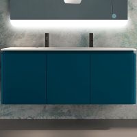 Тумба под раковину Cezares Stylus 140 55232 подвесная Blu Petrolio — фото 1, Тумбы под раковину