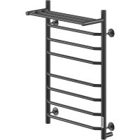 Электрический полотенцесушитель Ника Way-3 80/50 U с полкой Черный матовый — фото 1, Электрические полотенцесушители