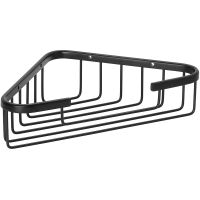 Полка корзина Bemeta Cytro 102308120 угловая Черная матовая — фото 1, Полки для ванной и душа