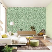 Обои Andrea Rossi Barbana 54295-4 Винил на флизелине (1,06*10,05) Зеленый, Листья — фото 2, Обои для стен