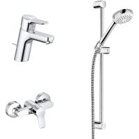 Комплект смесителей Kludi Pure Easy 378450565 Хром — фото 1, Готовые комплекты для ванной комнаты