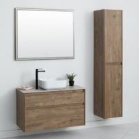 Тумба под раковину Aquanet Nova Lite 90 249518 подвесная Дуб рустикальный — фото 5, Мебель для ванной