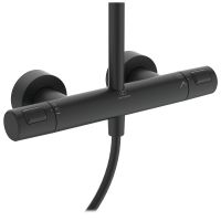 Душевая система Ideal Standard Ceratherm T25 BC748XG с термостатом Черная матовая — фото 3, Душевые стойки