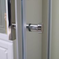 Душевой уголок Aquanet Delta NPE2142 100x100 радиальный профиль Хром, стекло прозрачное — фото 3, Душевые уголки четверть круга