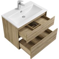 Тумба под раковину Aquaton Либерти 75 1A279501LYC70 подвесная Дуб эльвезия — фото 16, Тумбы под раковину