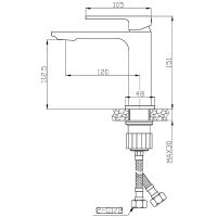 Смеситель для раковины Orange Lutz M04-021w Белый — фото 9, Смесители для раковины