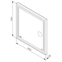 Зеркало AM.PM Gem 65 M91AMOX0653WG с подсветкой с механическим выключателем — фото 10, Мебель для ванной