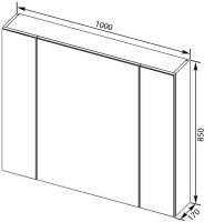 Зеркальный шкаф Aquanet Эвора 100 182998 Дуб антик — фото 6, Зеркальные шкафы в ванную